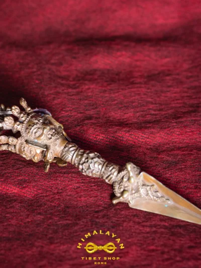 Phurba in Bronzo con Mahakala