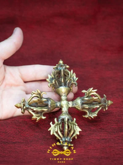Doppio Vajra in Ottone 9 raggi