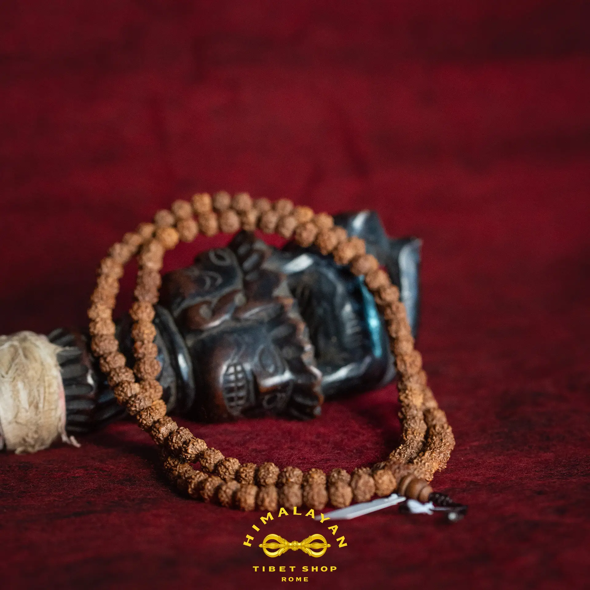 Mala 108 Grani in Semi di Rudraksha