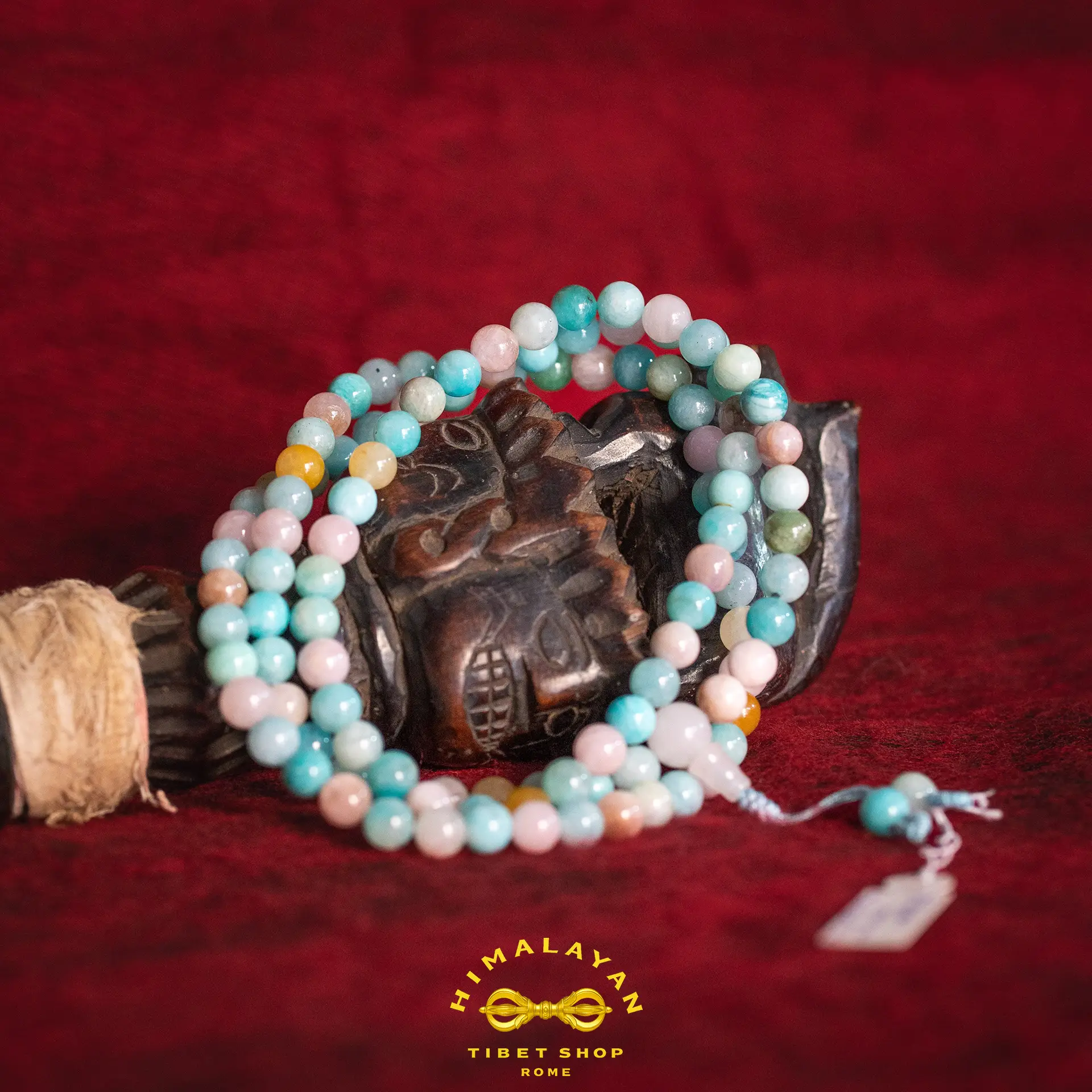 Mala 108 Grani in Pietra di Acquamarina