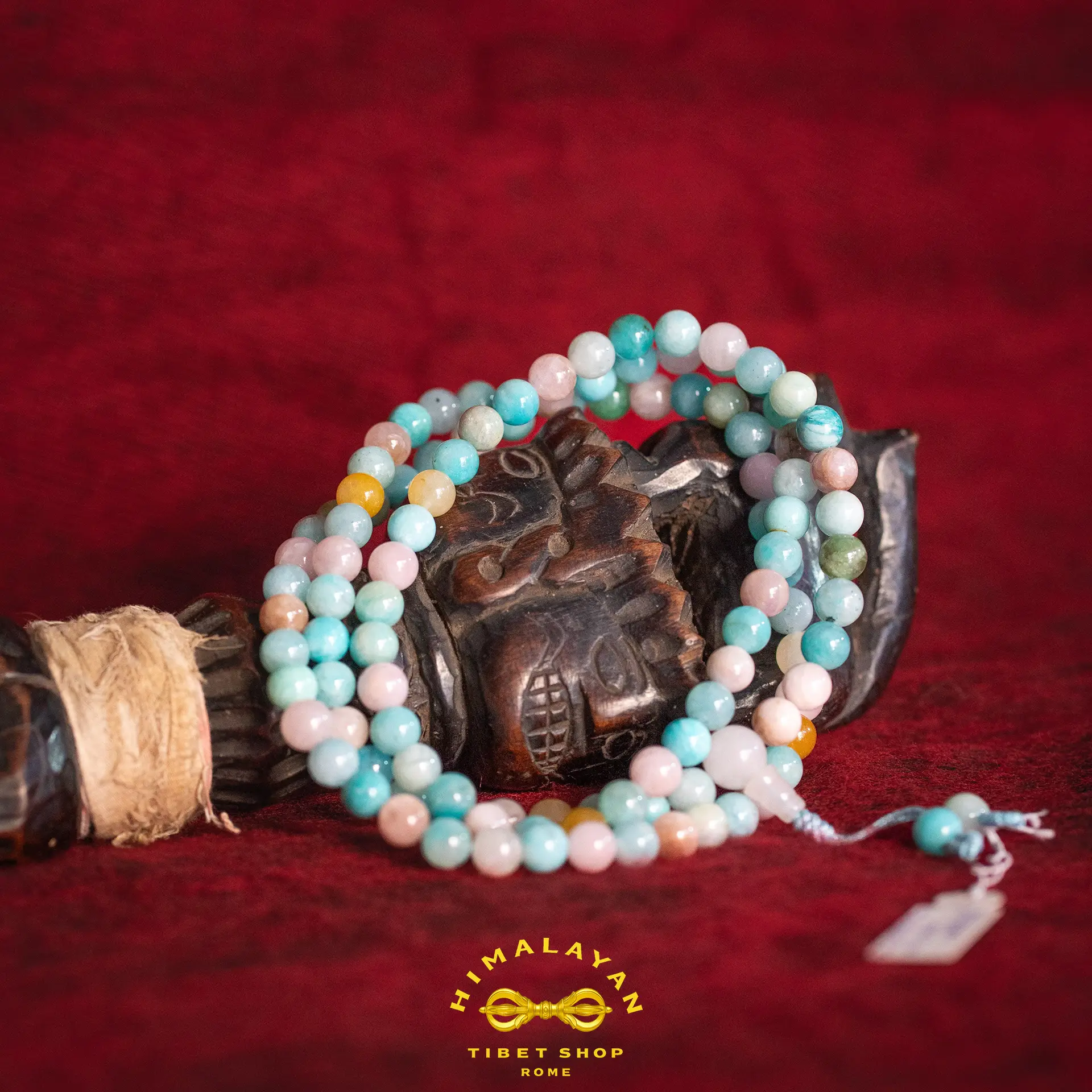 Mala 108 Grani in Pietra di Acquamarina - immagine 3