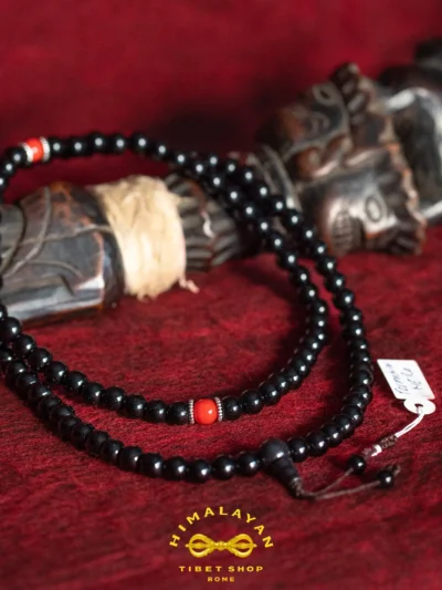 Mala 108 Grani in Pietra di Onice Nera