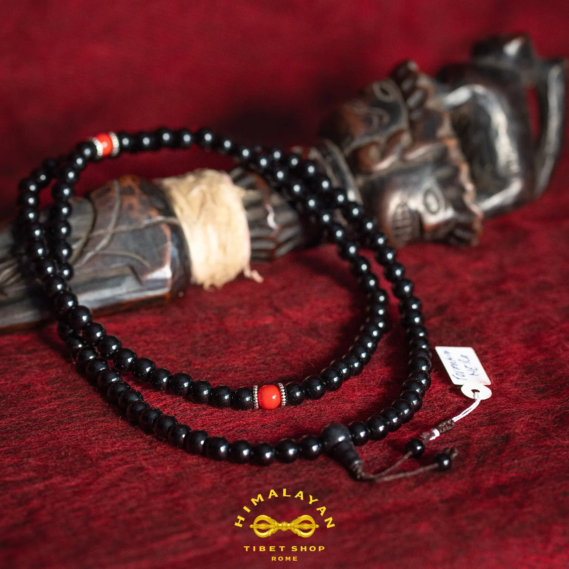 Mala 108 Grani in Pietra di Onice Nera