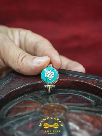 Pendente in Argento e Turchese Ottuplice Nodo