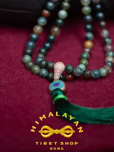 Mala 108 Grani in Agata Verde