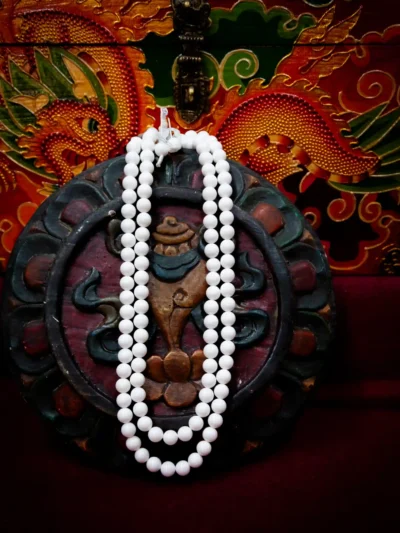 Mala 108 Grani in Conchiglia Bianca